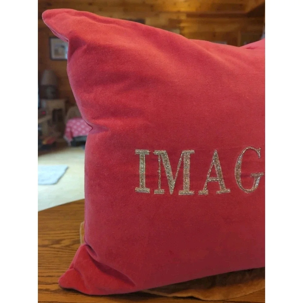 NWT Iosis Discontinued Yves‎ Delorme Decorative Pillow IMAGINE Pink Very Soft